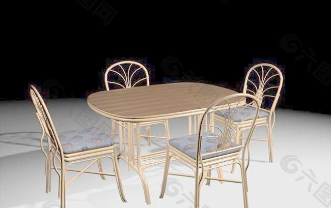 餐桌组合-28家具3D模型