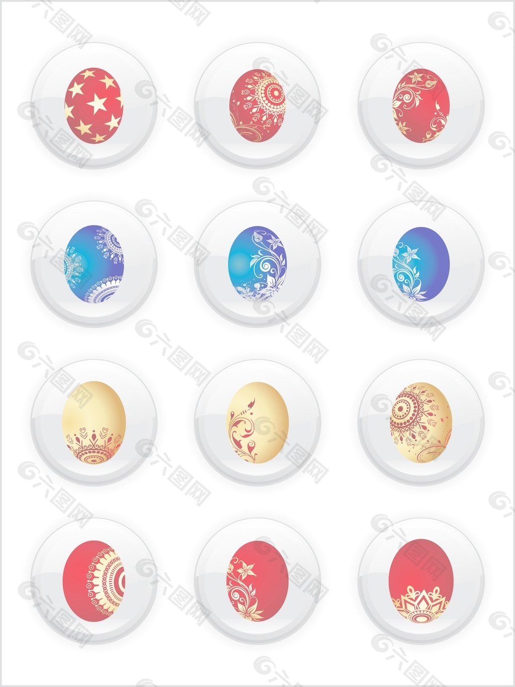 装饰复活节彩蛋的图标