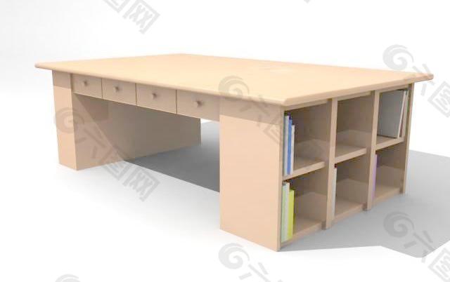 室内家具之办公桌0023D模型