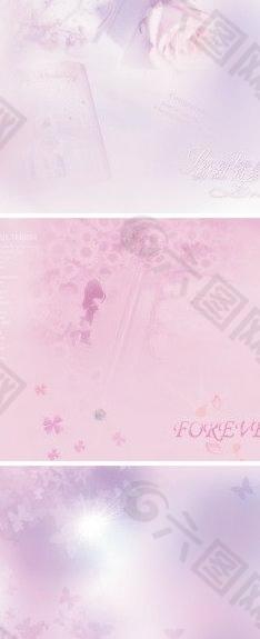 粉红色的记忆婚纱模板 下载