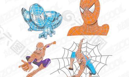 4种蜘蛛侠矢量素材
