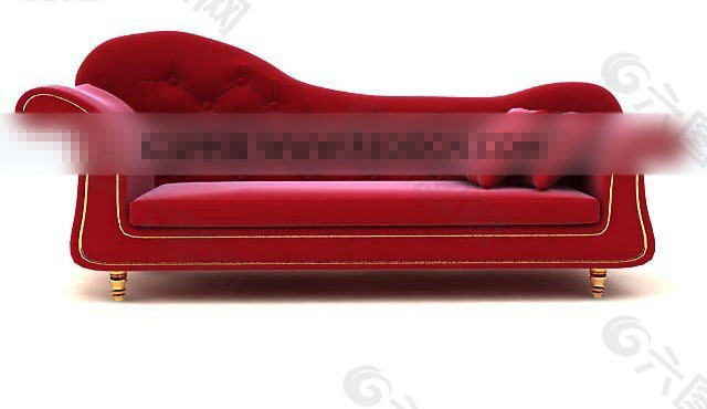 奢华的贵妃椅家具模型