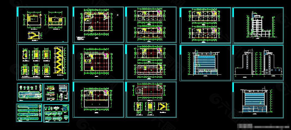 办公大厦cad图纸