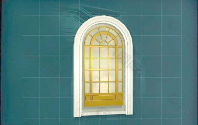 门窗构件之大门3D模型大门048