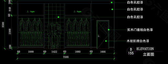 服装店cad立面图