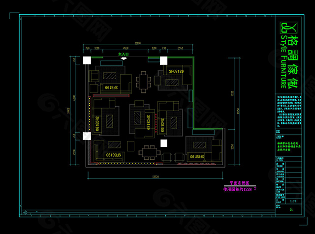 家具专卖店CAD图纸
