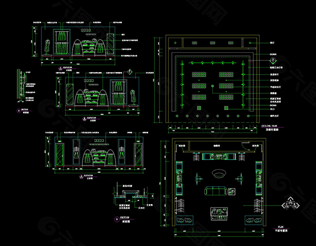 经典服装店CAD设计图纸