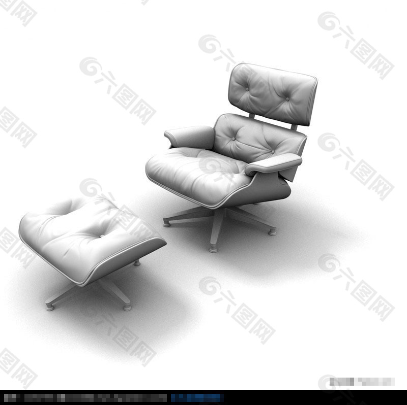 精美创意沙发靠背椅3D素模