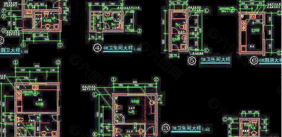 厨房卫生间大样图