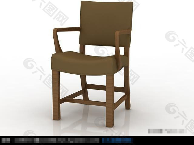 3D靠背椅模型