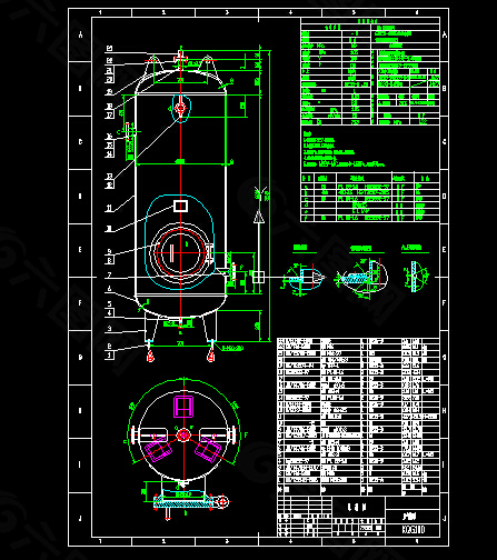 空气储罐KQG100总装图