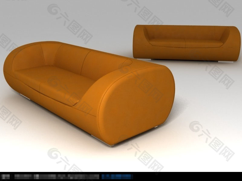 时尚沙发3D模型素材