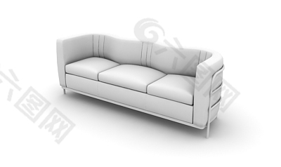 精美三人沙发3D素模