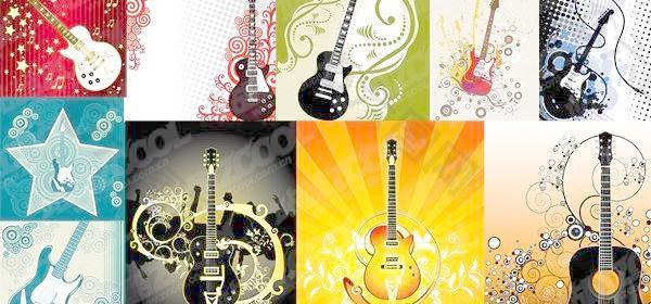 吉他插画矢量素材10模型的趋势