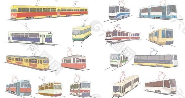 有轨电车矢量素材设计元素素材免费下载 图片编号 六图网
