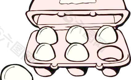 鸡蛋剪贴画箱