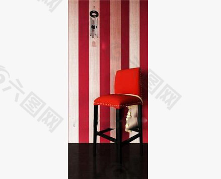 红色新中式椅子