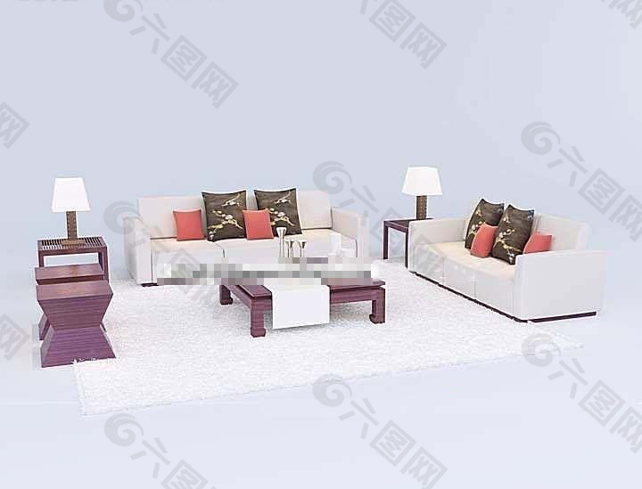 精美的沙发组合设计模型