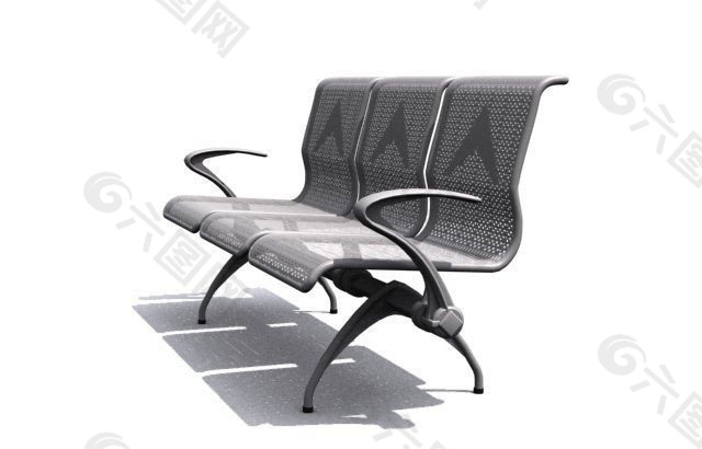 移动大厅公共座椅3D模型