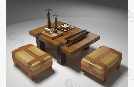 日本风桌椅3D