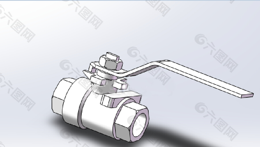 球阀装配3D模型