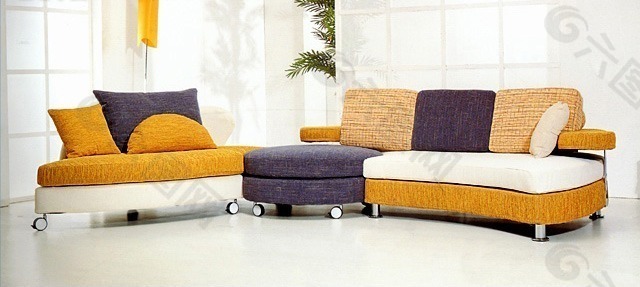 艳丽唯美风格沙发设计3D模型