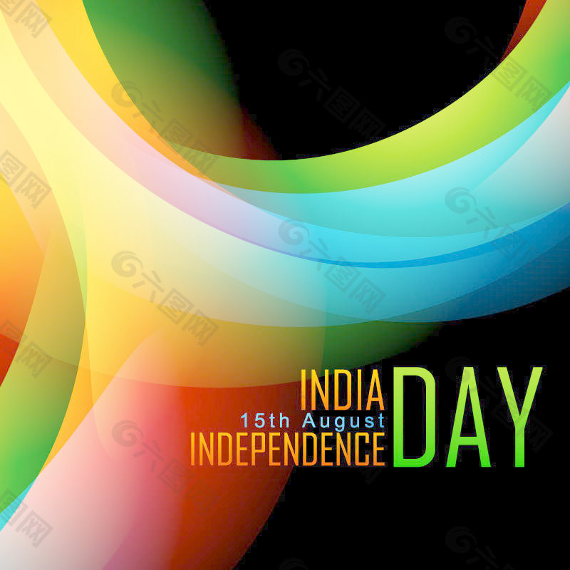 印度独立日向量