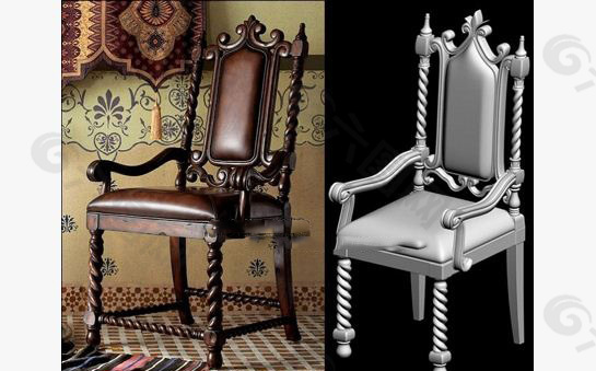 古典椅子3D