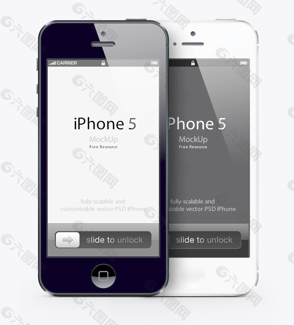 iPhone 5黑白模型