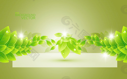 环境的绿色叶片设计3