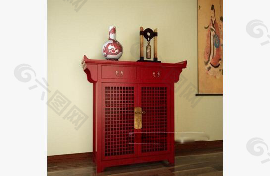 中式木质柜子