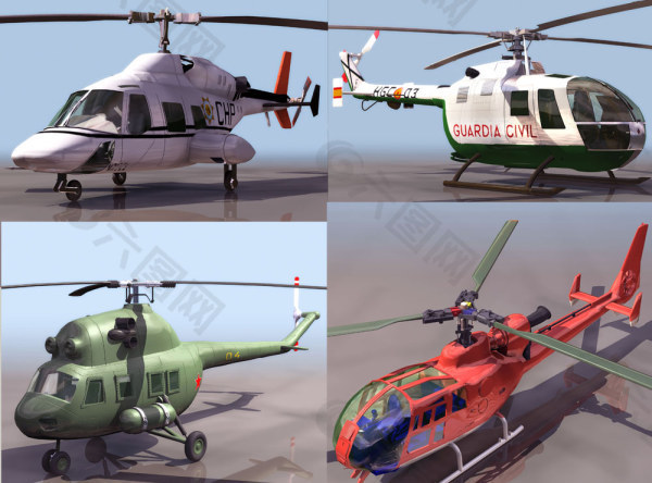 直升机游戏模型