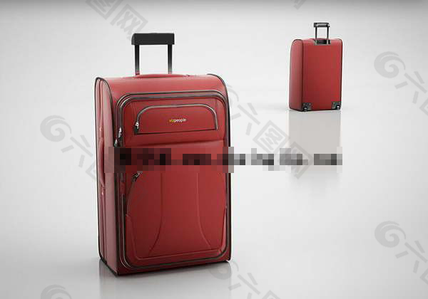 红色的旅行包设计
