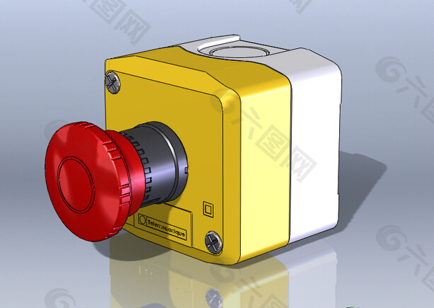 急停开关3D模型