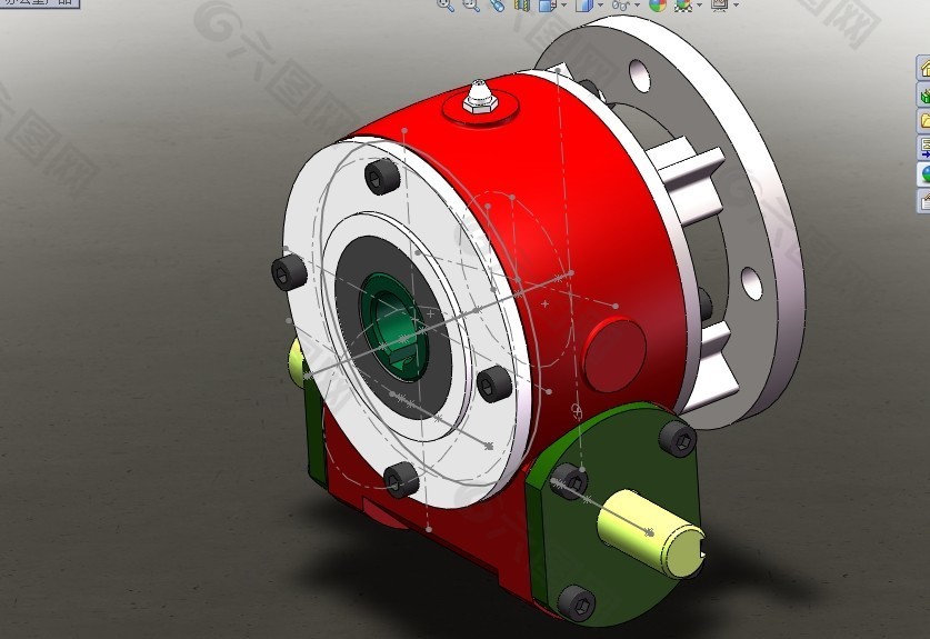 蜗轮减速器3D模型