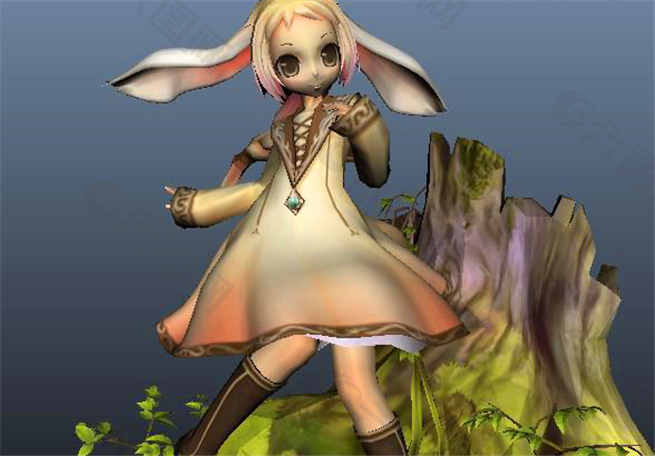 兔女孩游戏模型