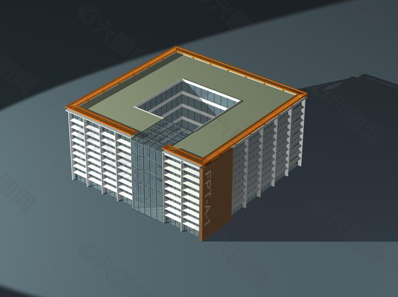 现代风格公建模型3D模型素材