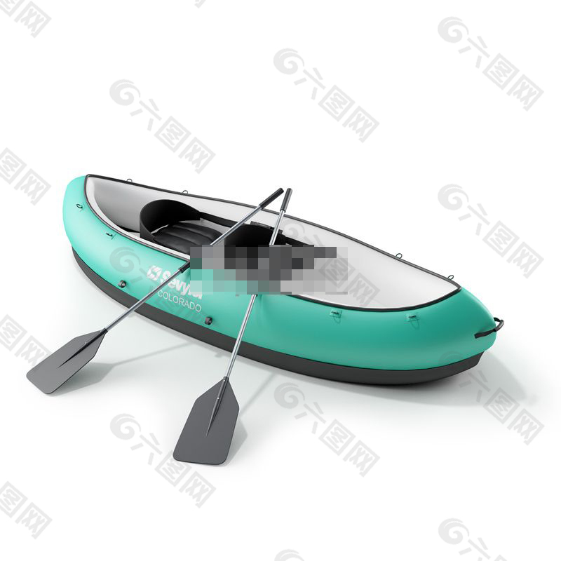 双人皮划艇小模型