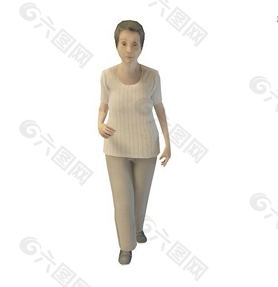 走路的女人3d模型