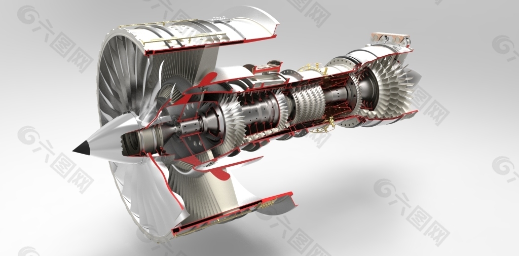 航空发动机3D模型