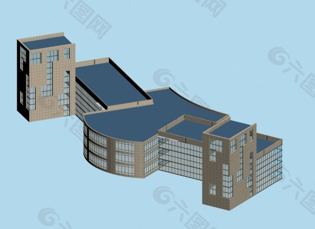 异形简模建筑3D模型