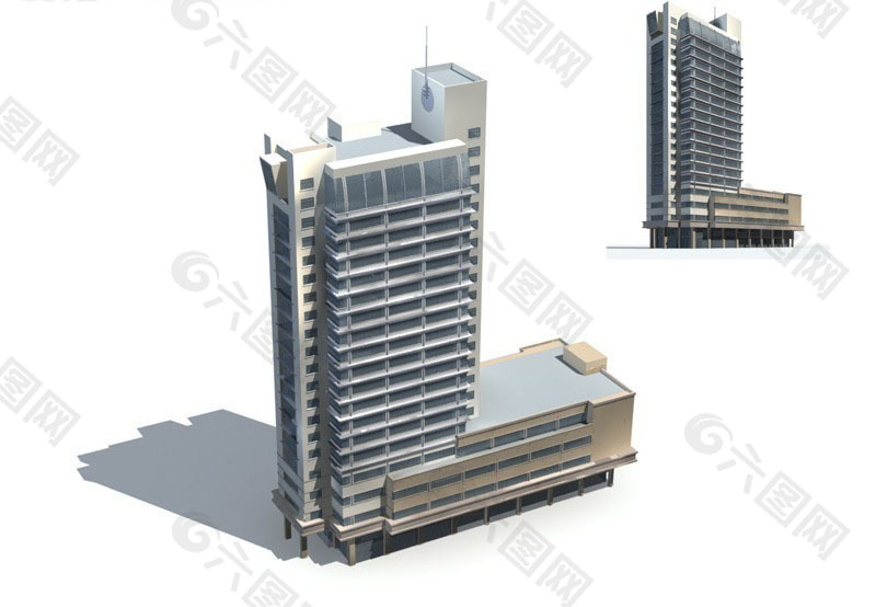 公共建筑商业大厦3D模型