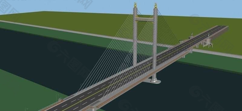 桥梁大桥小品建筑3D模型