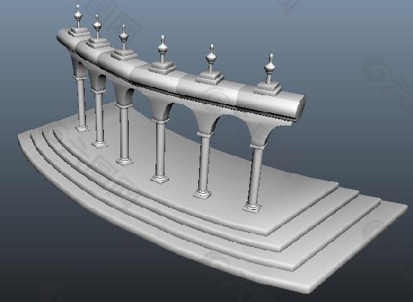 石柱3D模型