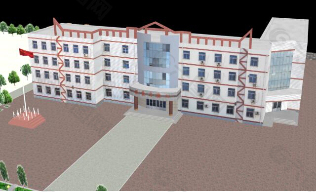 学校建筑模型