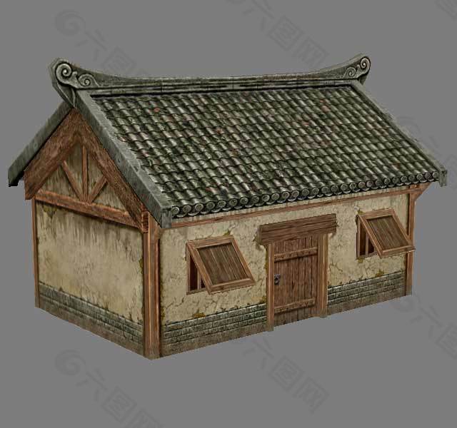 古代民房模型
