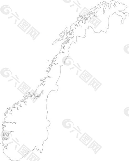 挪威地图剪贴画