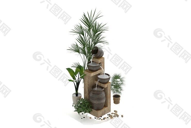 室内植物模型造型设计