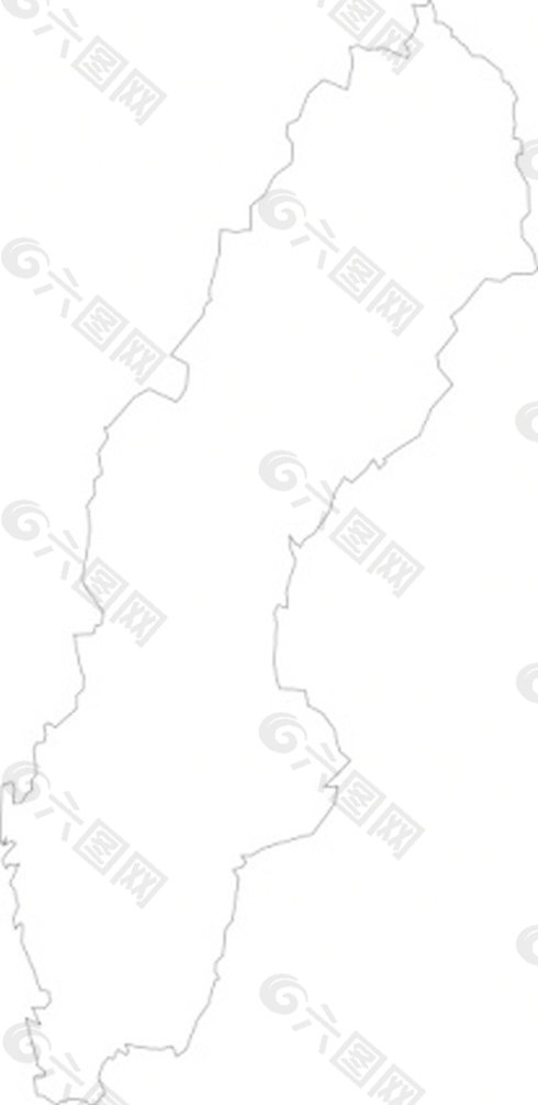 瑞典地图剪贴画