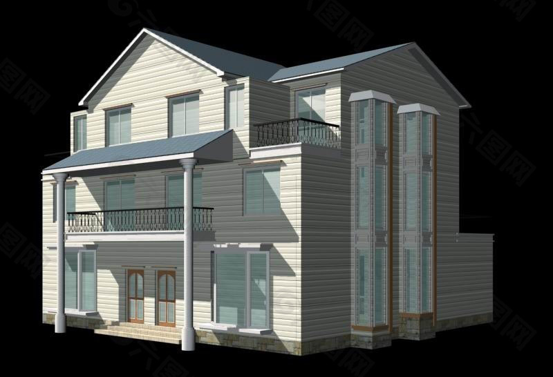 多层欧式别墅3D模型